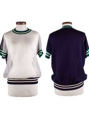 JUNYA WATANABE COMME des GARCONS SS17 Mesh Panel Knit Sweater S Relaxed